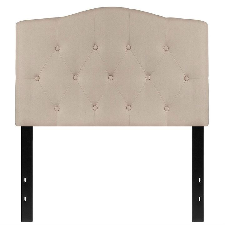 Fabric Upholstered Button Tufted Headboard - Twin