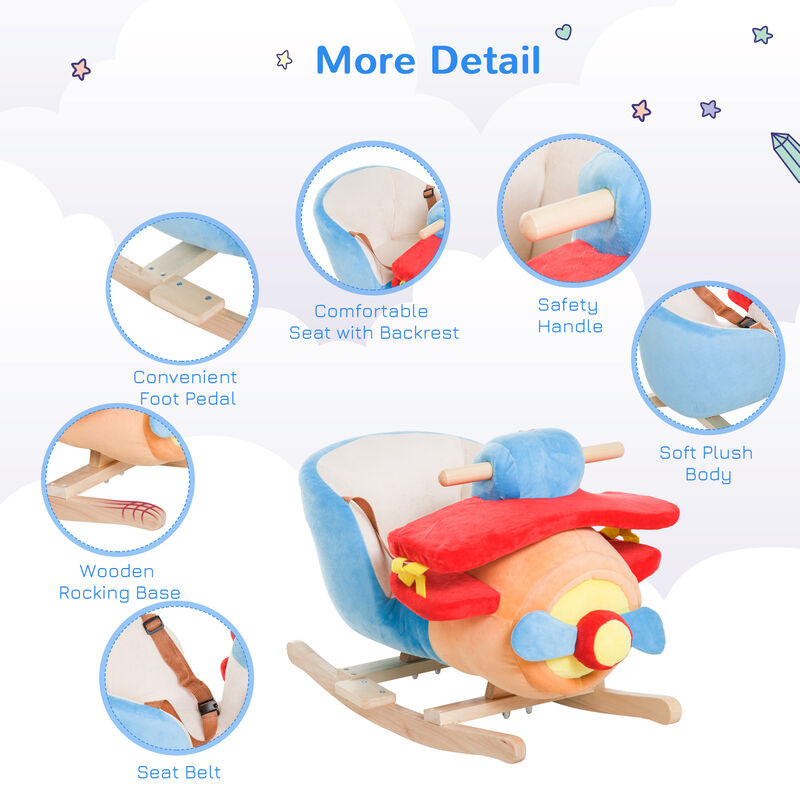 BreeBe Plush Rocking Horse Chair for Toddlers - 18 Months+ image number 6