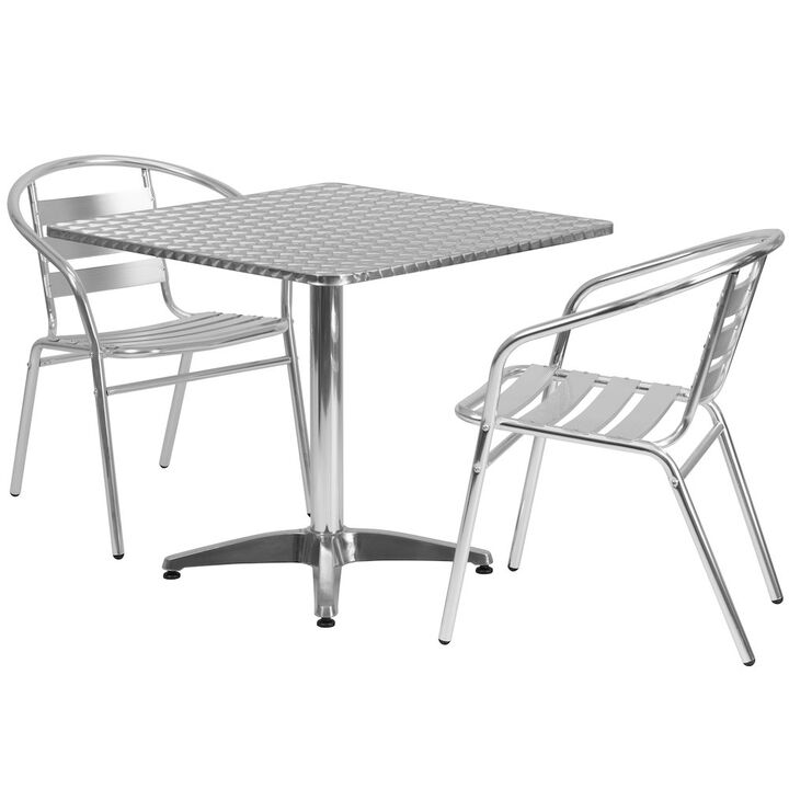 31.5SQ Aluminum Table Set