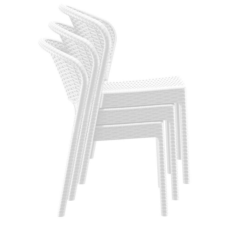 Belen Kox Resin Dining Chair Set, White, Belen Kox image number 5