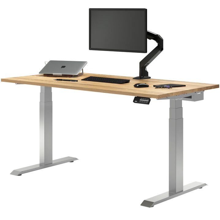 Desky Dual Hardwood Sit Stand Desk