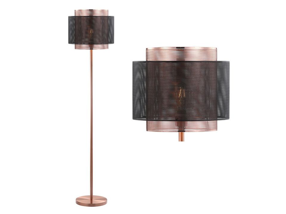 Tribeca 60.5" Metal LED Floor Lamp, Copper/Black