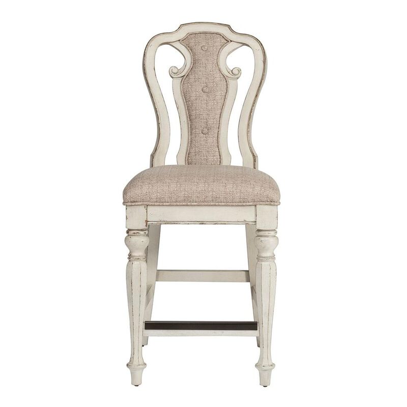 Liberty Furniture Magnolia Manor Counter Height Chair (RTA) in Antique White image number 3