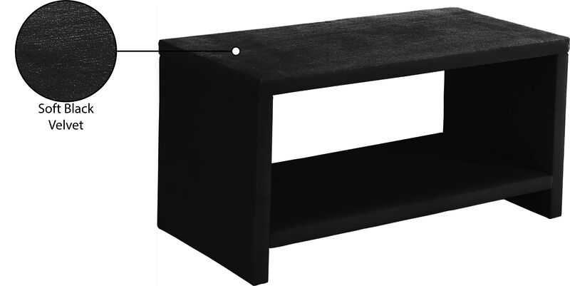 Meridian Furniture Cleo Black Velvet Night Stand