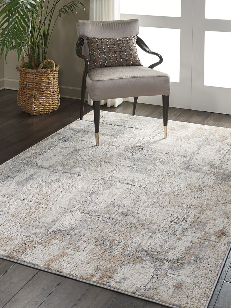 Rustic Textures RUS06 Beige/Gray 5'3" x 7'3" Rug image number 1