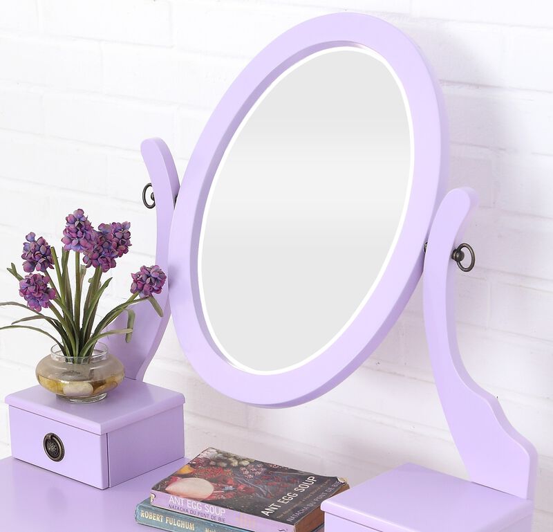 Kippef Makeup Vanity Table and Stool Set image number 3
