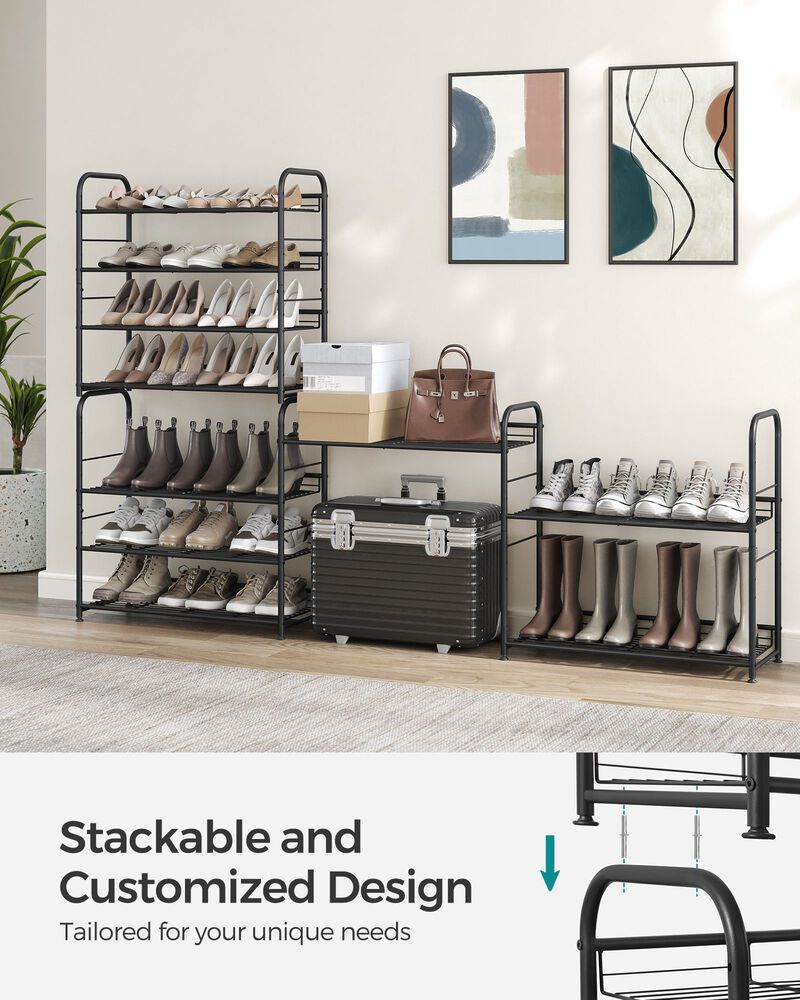 Stackable Shoe Rack - Space-Saving Shoe Organizer for Efficient Storage