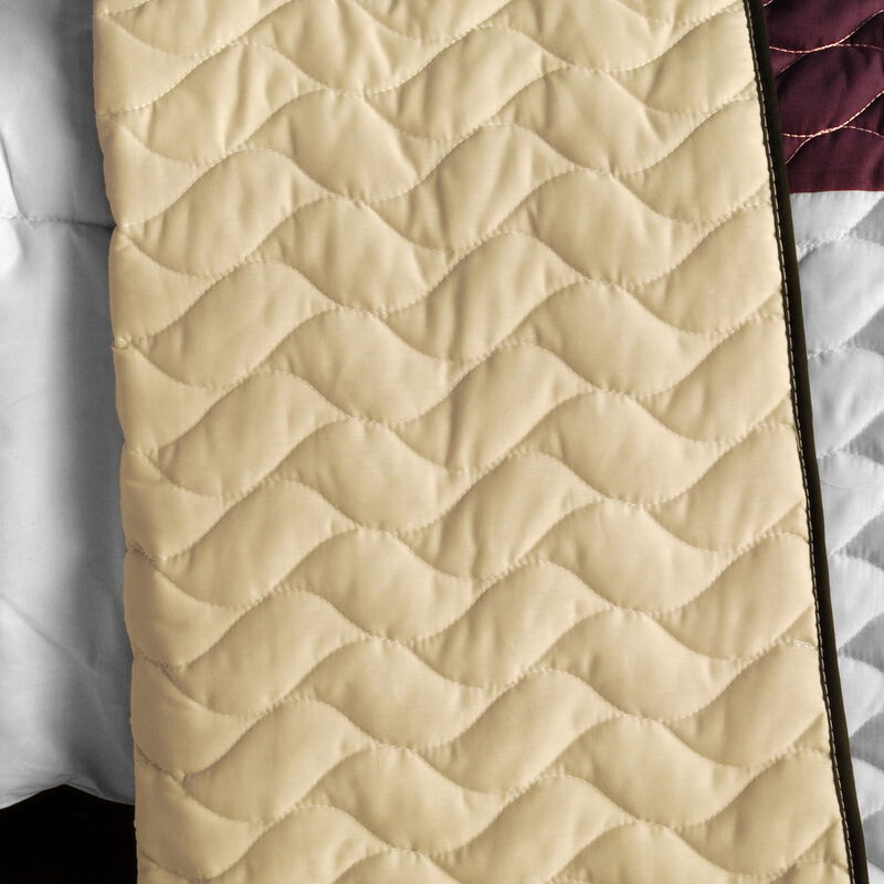 Vermicelli Quilted Geometric Patchwork Quilt Set Queen Size Modern Bedding Set image number 3