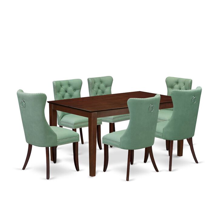 7 Piece Modern Dining Table Set