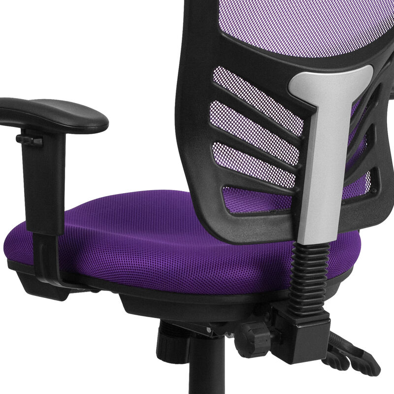 Nicholas Mid-Back Dark Gray Mesh Multifunction Executive Swivel Ergonomic Office Chair with Adjustable Arms image number 5