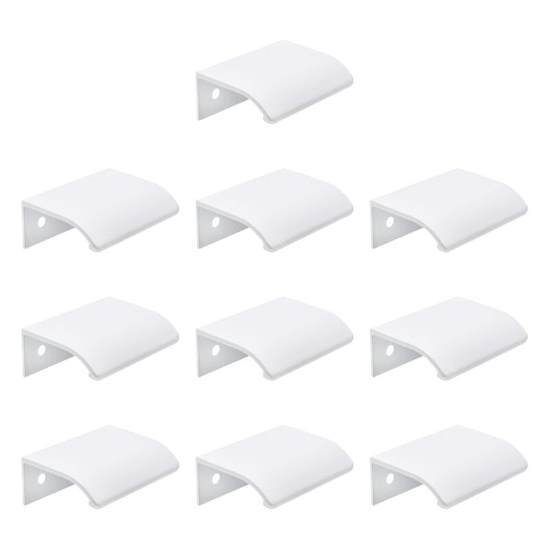 LC LICTOP 50mm/1.97"" Arc Modern Finger Pulls Rounded Edge Tab Pull Finger Drawer Pulls Cabinet Dresser Closet Door 32mm/1.26""