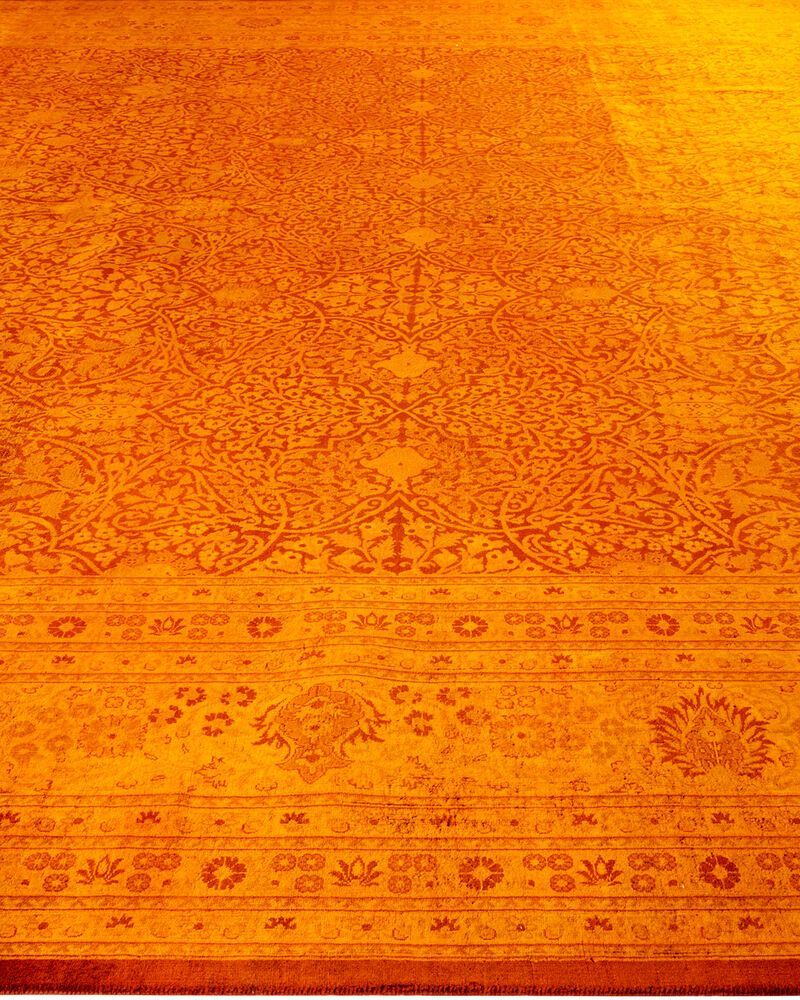 Fine Vibrance, One-of-a-Kind Handmade Area Rug  - Orange, 18' 4" x 12' 1" image number 4