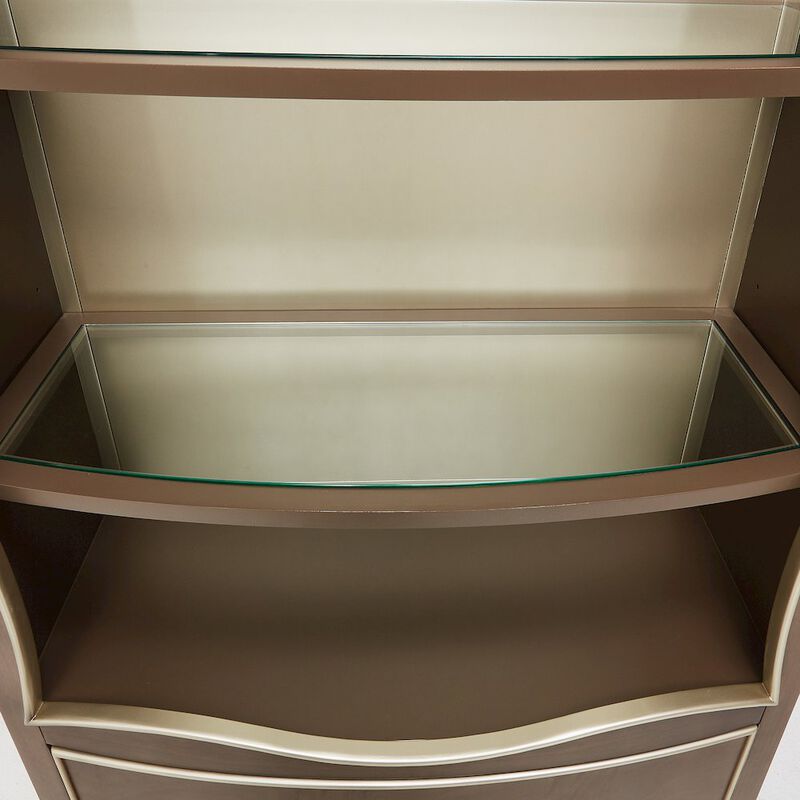 Michael Amini Villa Cherie Bookcase - Hazelnut