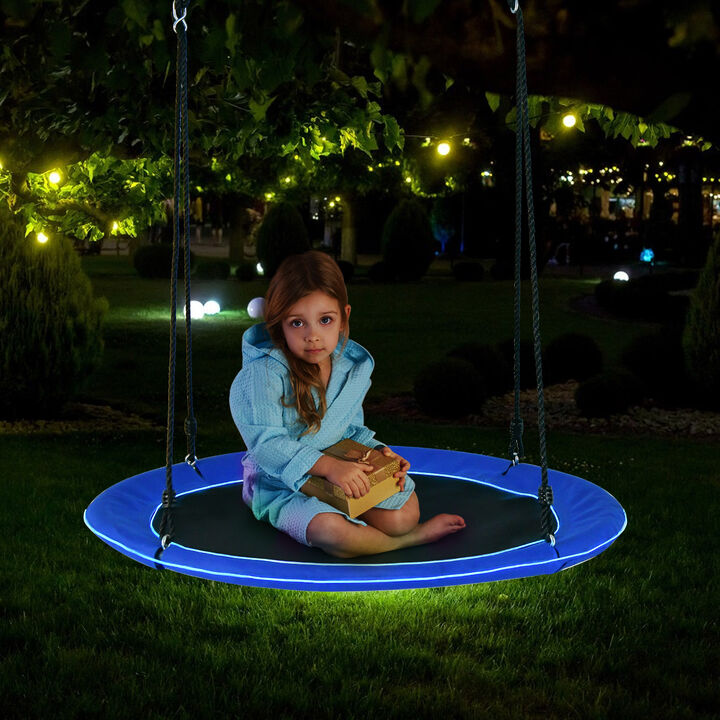 Outdoor Saucer Tree Swing for Kids and Adults Durable Round Swing Seat
