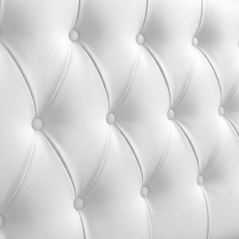 Upholstered Vinyl Full Headboard with Durable Padding and Classic Design image number 4