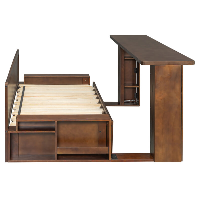 Merax Queen Size Daybed with Removable Desk image number 8