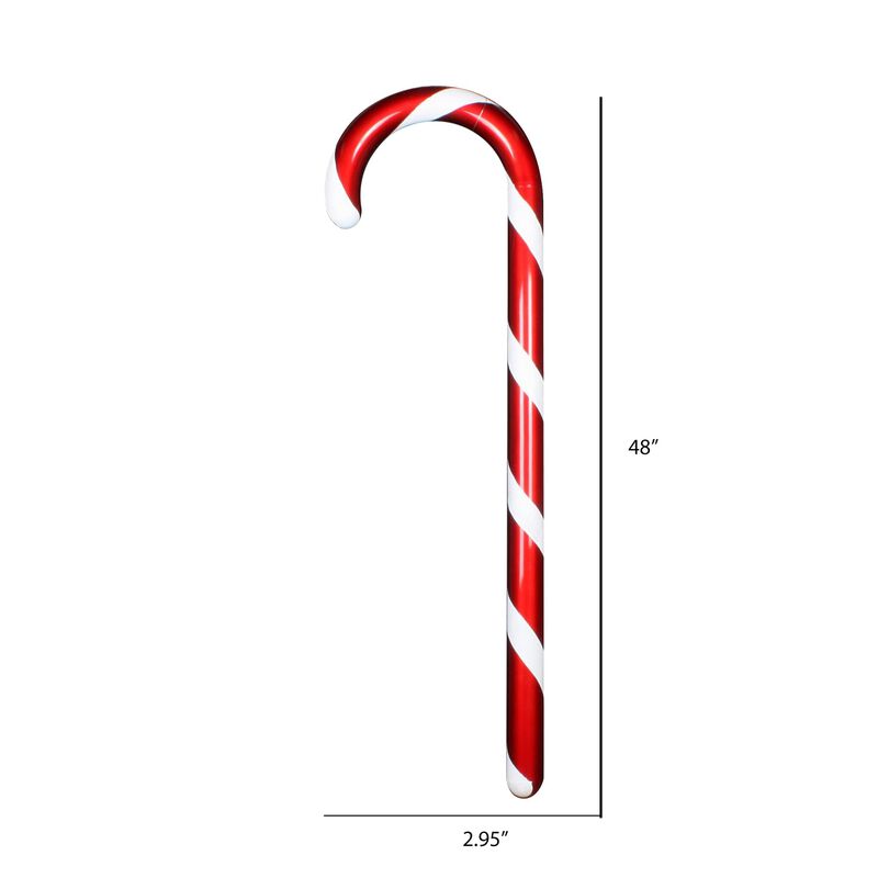 Vickerman 48" Red and White Candy Cane Christmas Ornament image number 1