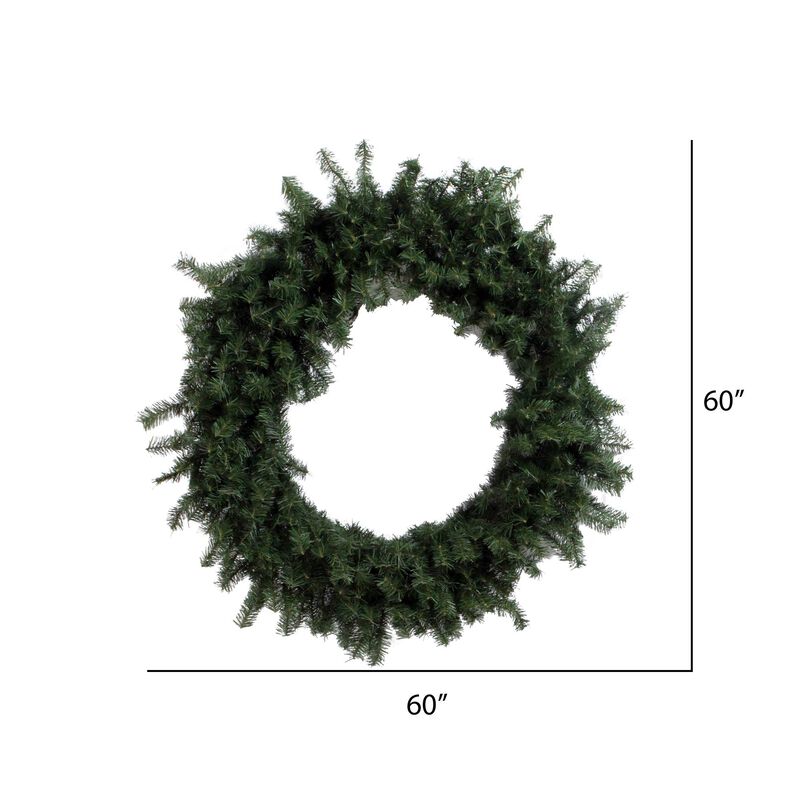 Vickerman 60" Canadian Pine Artificial Christmas Wreath, Unlit - Artificial Pine Christmas Wreath - Seasonal Indoor Home Decor - Featuring 1200 PVC Tips image number 2