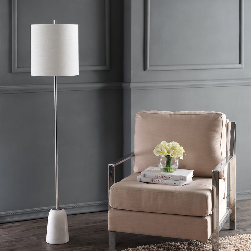 Lincoln Marble/Metal LED Floor Lamp