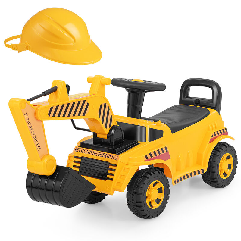 Electric Kids Excavator Ride On Toy with Adjustable Shovel for Outdoor Play image number 4