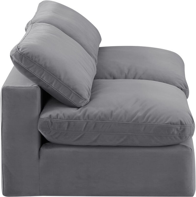 Meridian Furniture Comfy Grey Velvet Modular Sofa