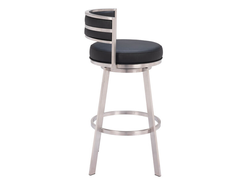 Gimsby Swivel Barstool Black