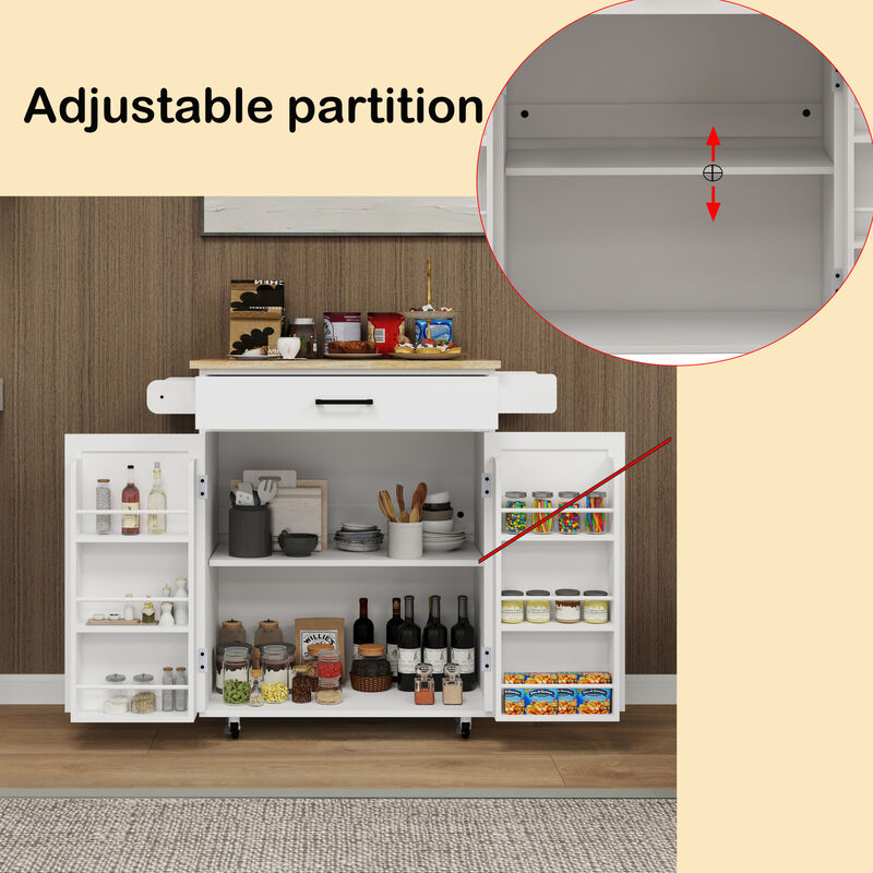 Kitchen Island Rolling Cart image number 6