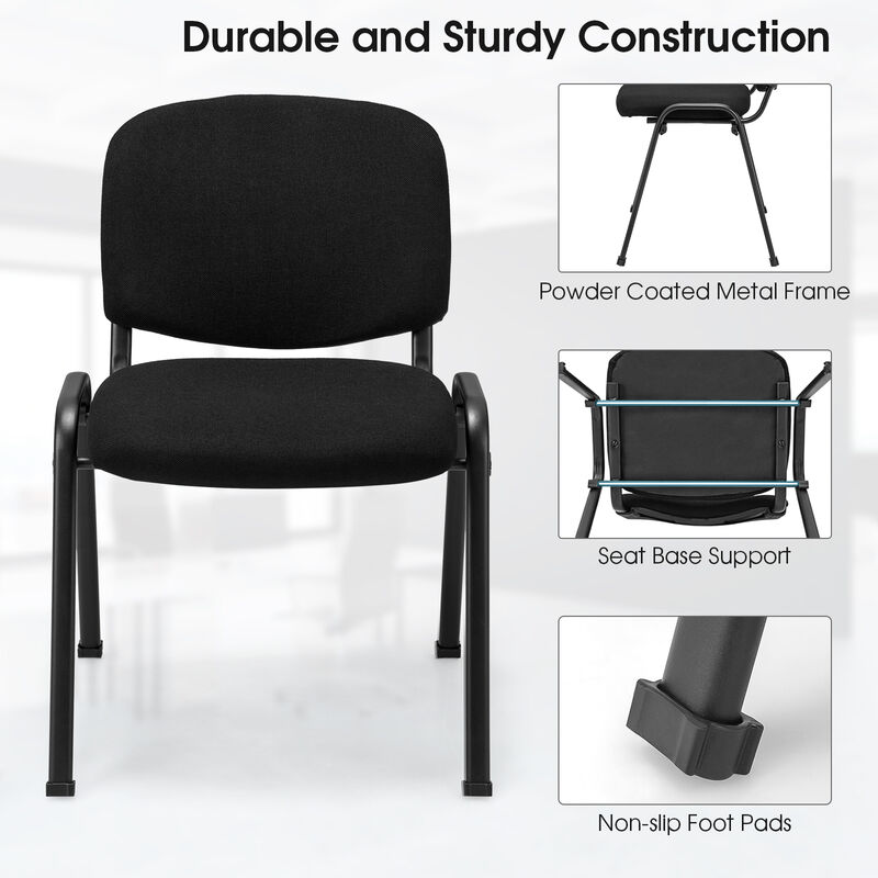 Office Chair with Metal Frame and Padded Cushions for Conference Room