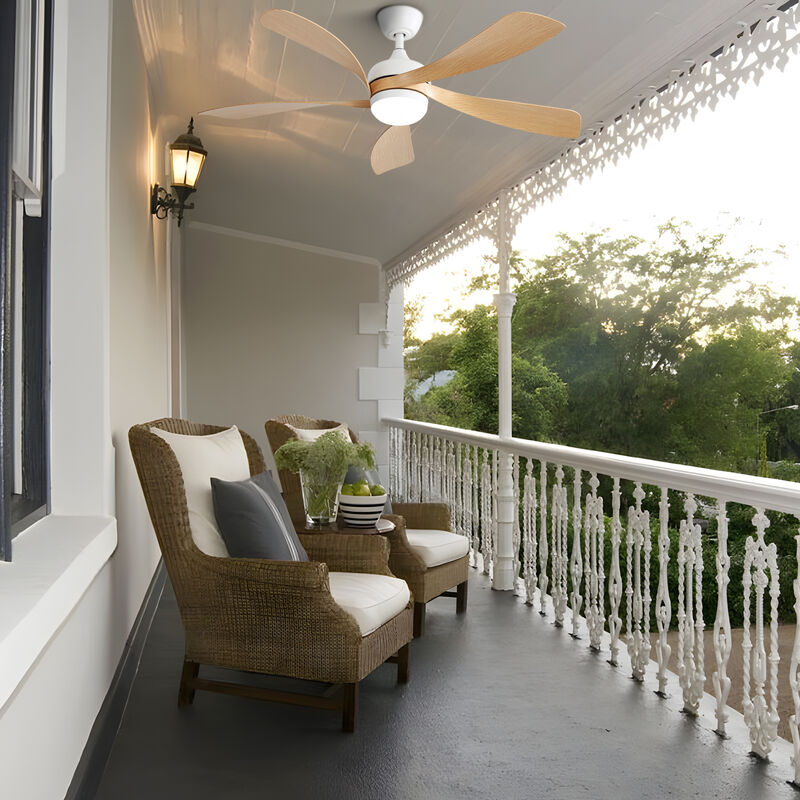 ELEMENT ACE 52 Inch Modern Ceiling Fan with Dimmable LED Light and Remote Control Featuring Reversible DC Motor image number 9