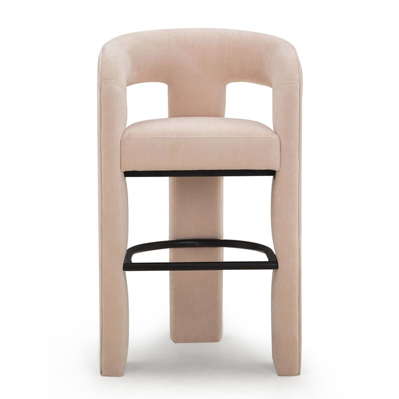Tov Furniture Malone Blush Perfomance Fabric Bar Stool image number 0