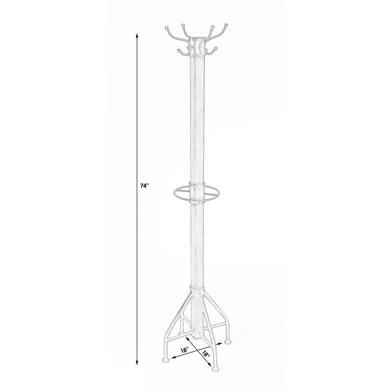 Butler Specialty Company Logan Square Wood & Antique Coat Rack/Tree, Medium Brown