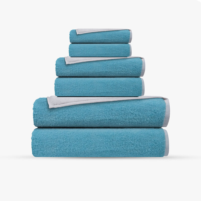 Double Face 6 pcs Turkish Towels Set