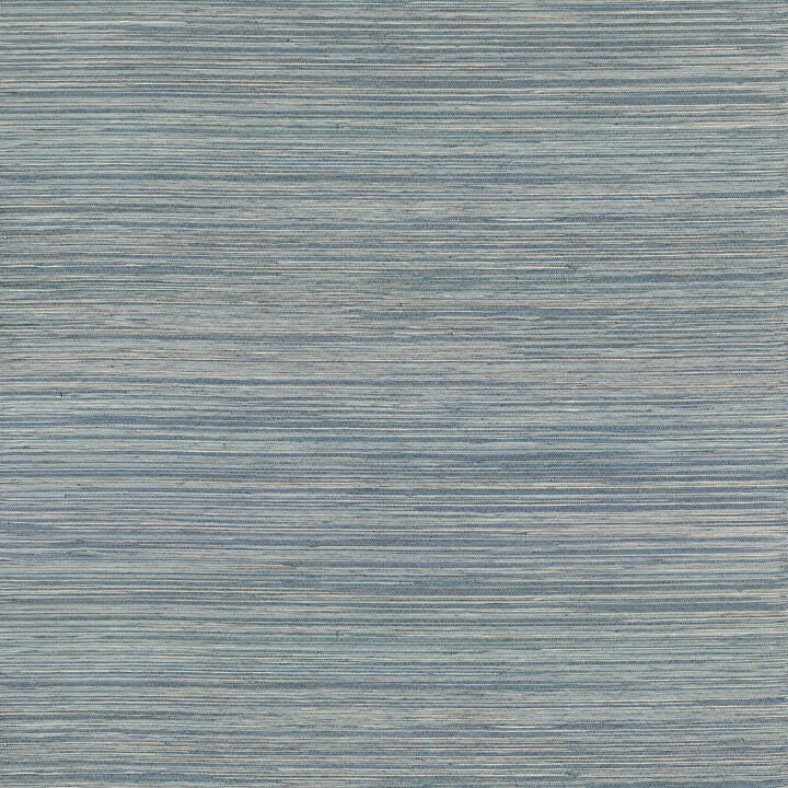 Pattaya Blue Grasscloth Wallpaper