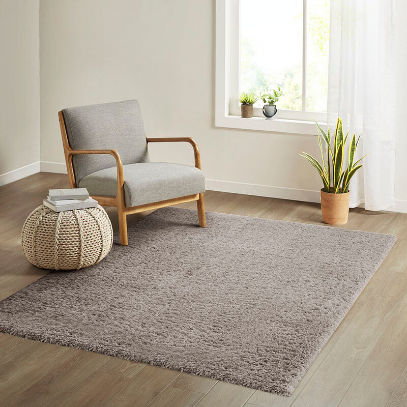 71x47 inch Gray Super Soft Polyester Shag Area Rug