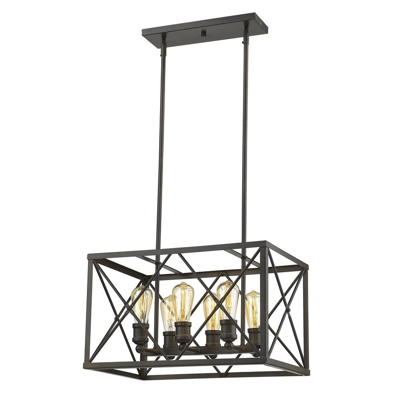 Hivvago Brooklyn 6-Light Oil-Rubbed Bronze Pendant