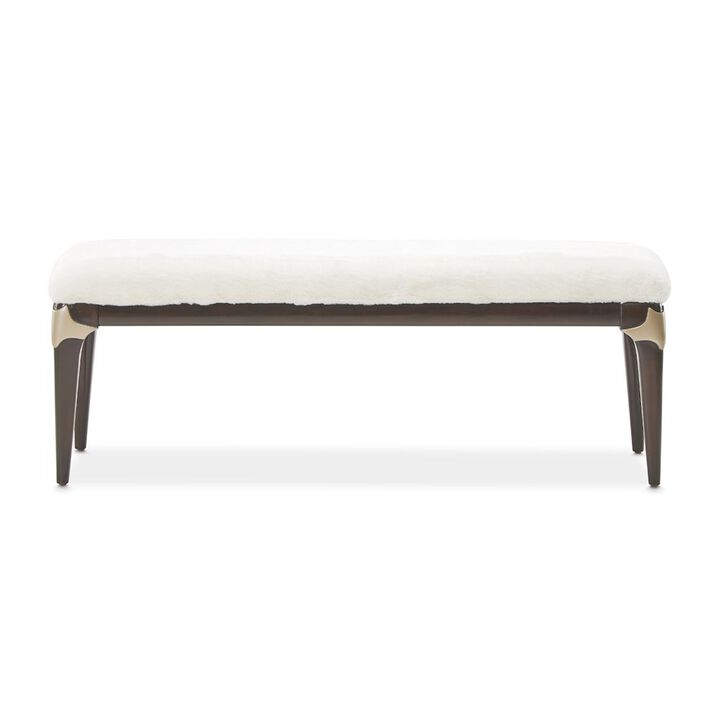 Michael Amini Paris Chic Bed Bench - Espresso