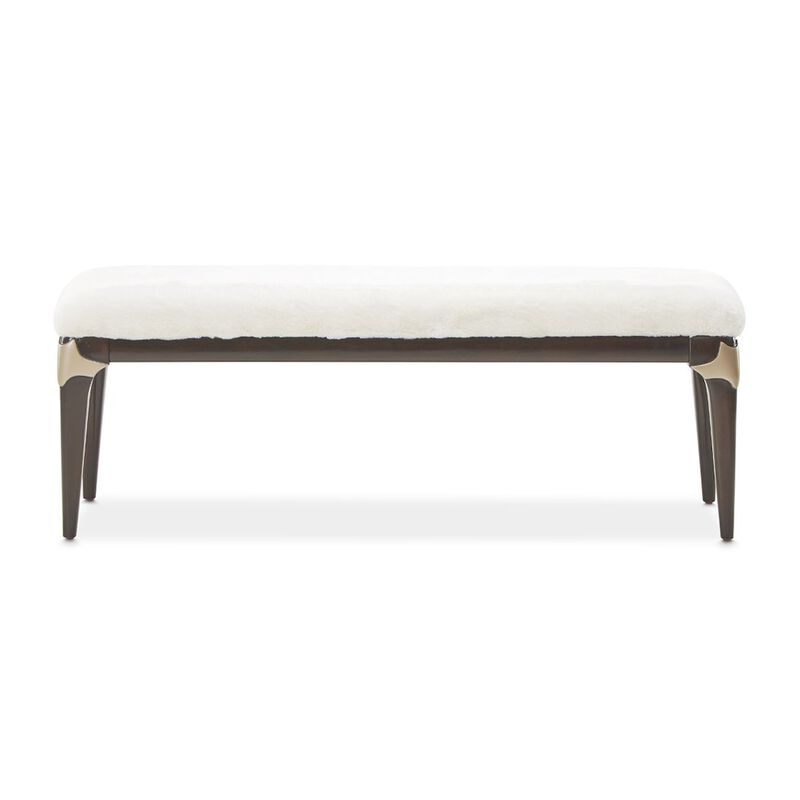 Michael Amini Paris Chic Bed Bench - Espresso