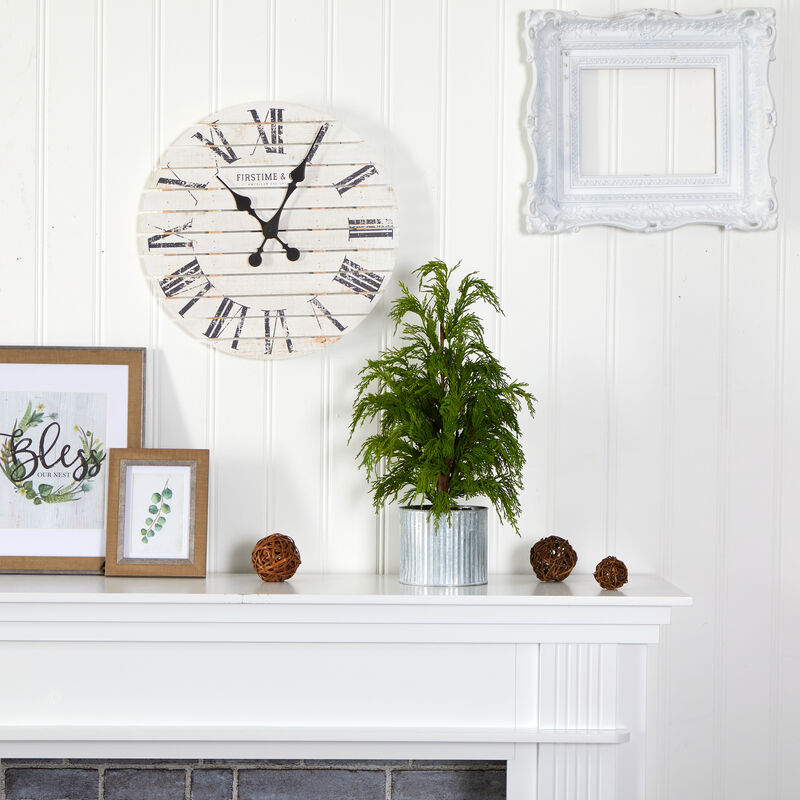 2' Artificial Medium Cedar Tree in Decorative Planter