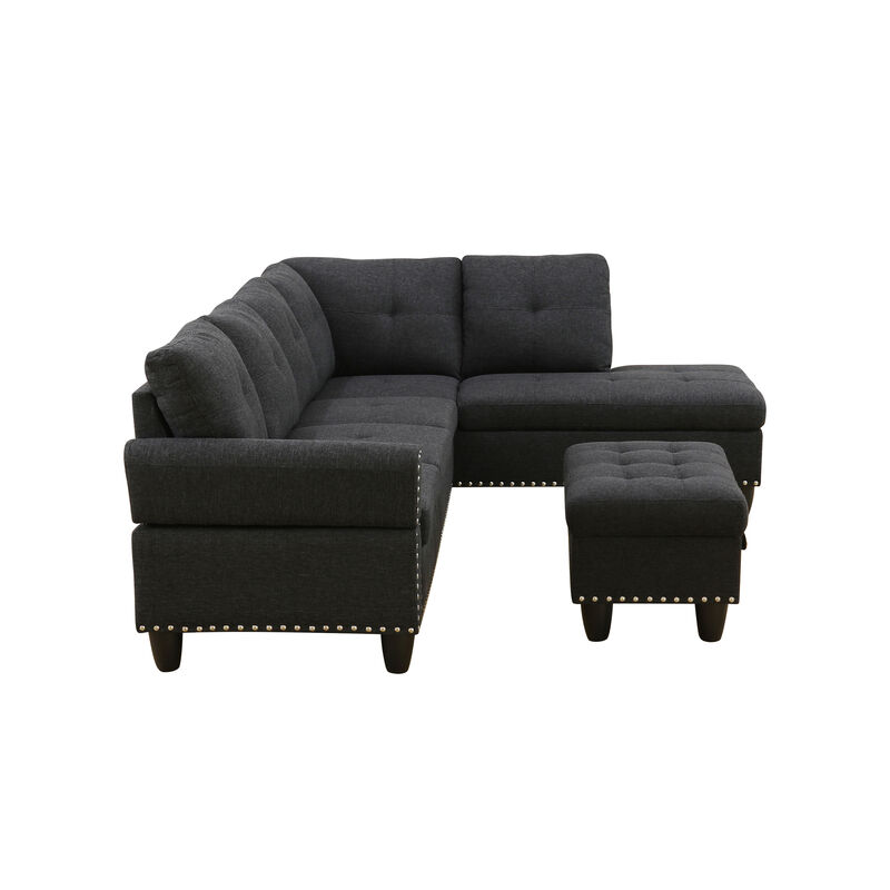 Lesfur L-Shaped Sectional Couch image number 6