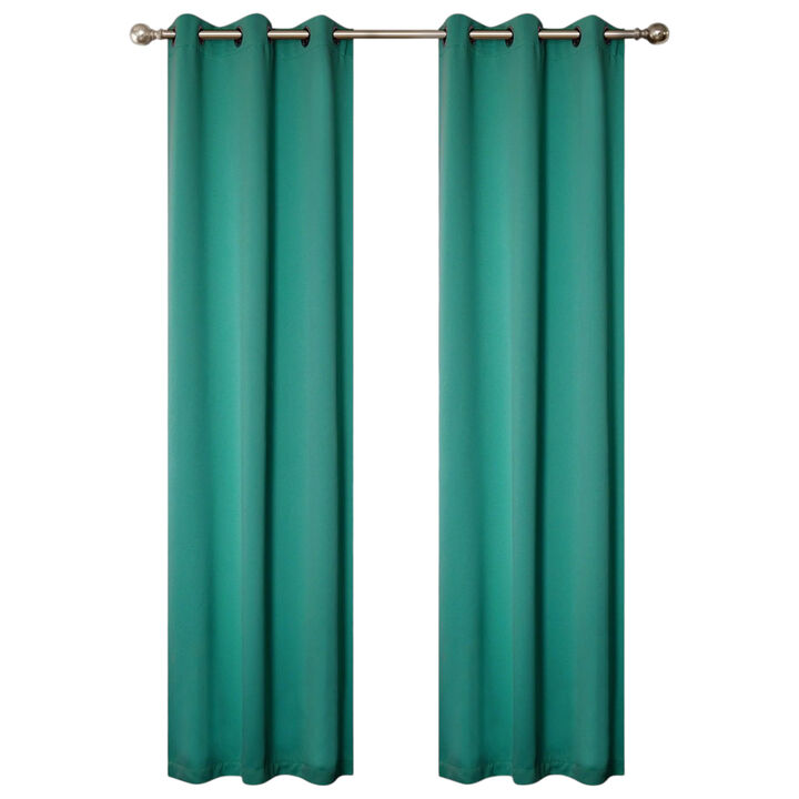 Set of 2 Solid Room Darkening Curtains &ndash; Durable & Machine Washable