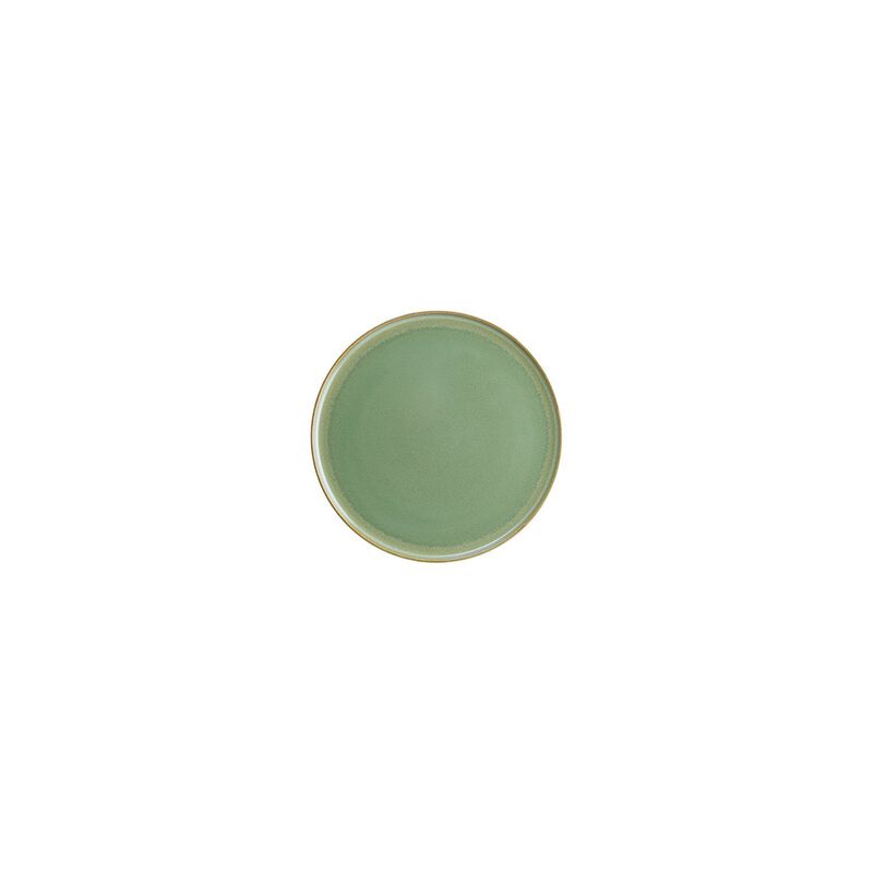 Sage dia.6.25" Round Green Porcelain Plate (Set of 4)