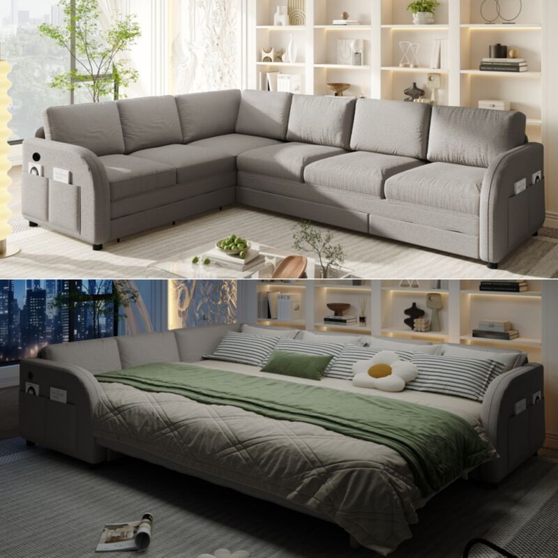 Fumris U Shaped Modular Sectional Sofa image number 2