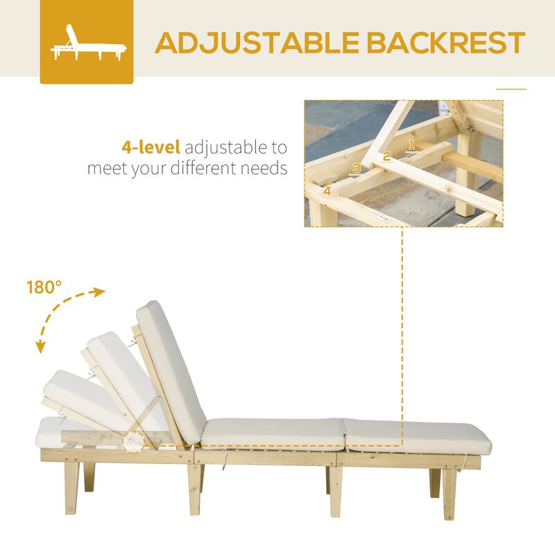 Natural Outdoor Relaxer: Multi-Position Lounge Chair for Sunbathing