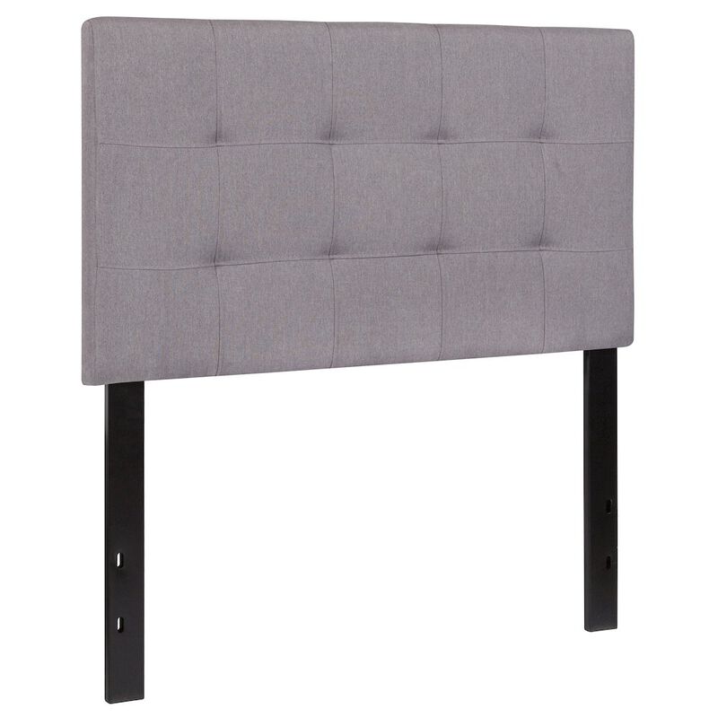 Flash Furniture Tufted Upholstered Twin Size Headboard in Light Gray Fabric image number 0