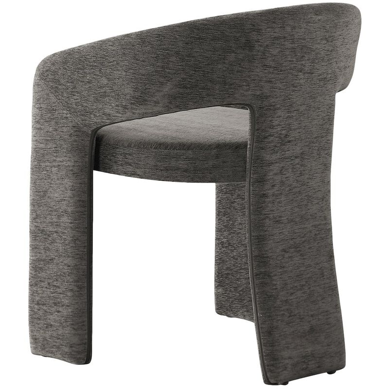 Meridian Furniture Rendition Grey Plush Fabric Dining Chair