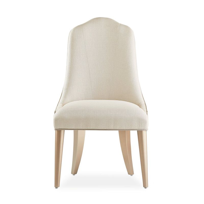 Michael Amini Malibu Crest Dining Side Chair - Chardonnay Set of 2