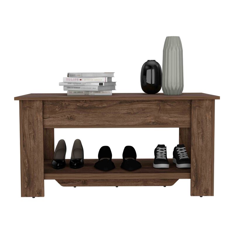 Streamdale Saturn Storage Table, Four Legs, Lower Shelf, Dark Brown image number 5