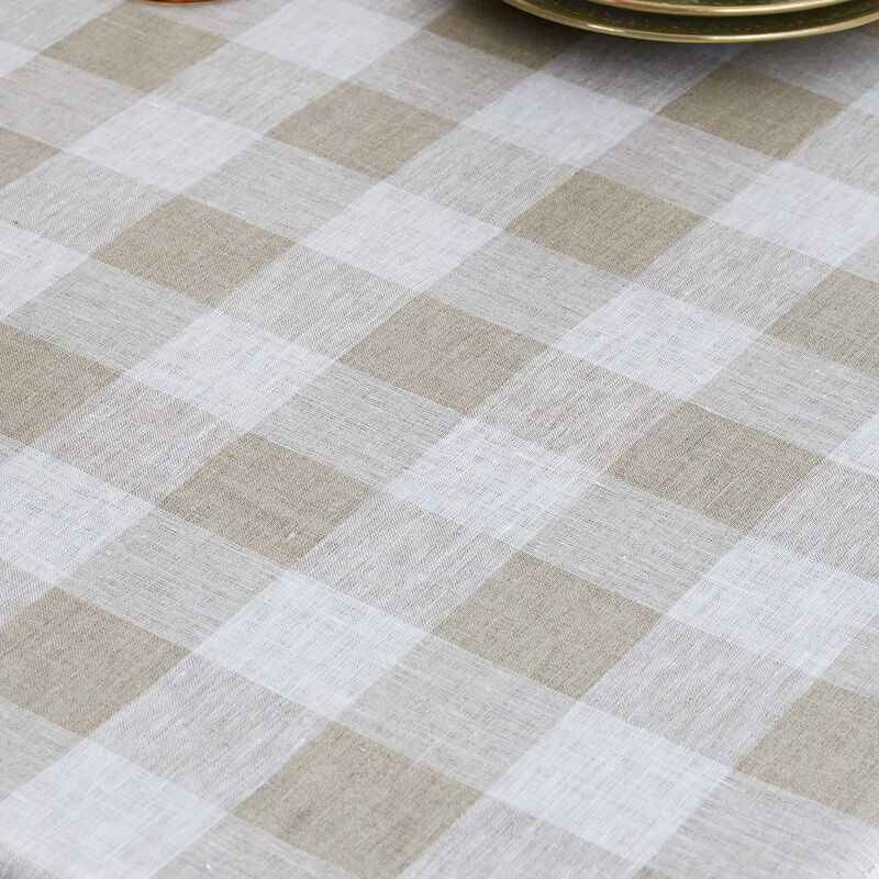 Solino Home 100% Pure Linen Tablecloth - Buffalo Check