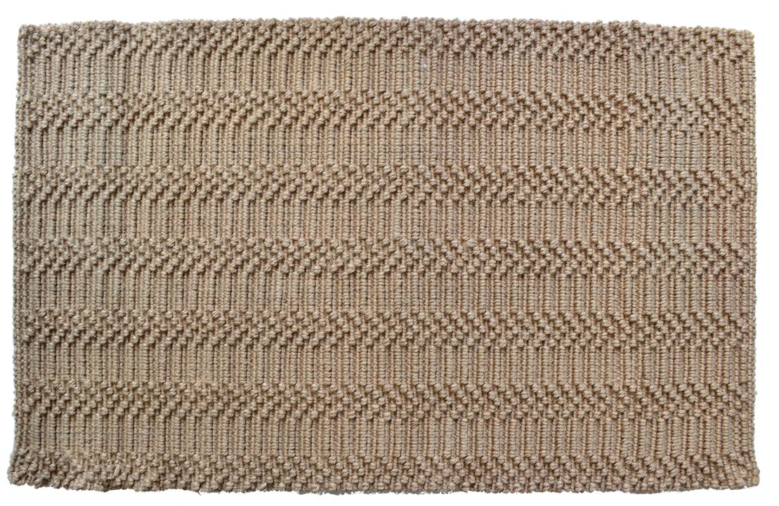 HomeRoots Jute Abstract Hand Woven Area Rug