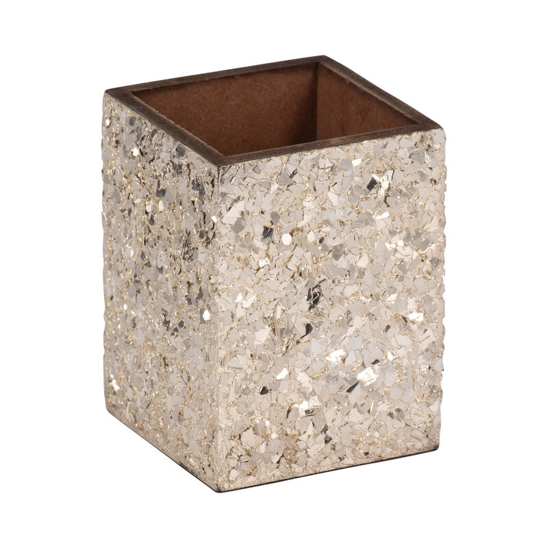 3x4 Crackle Pencil Cup, Champagne image number 2